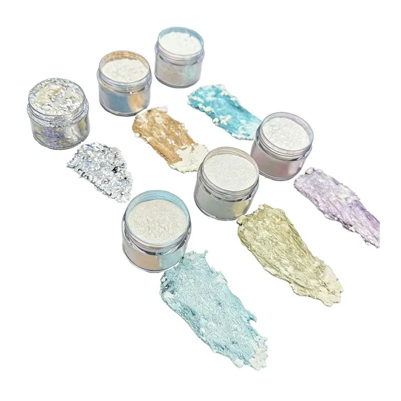 Vurgulayıcı Pudra ve Krem için Silver Fantasy Şeffaf Renk Değiştiren Pigmentler